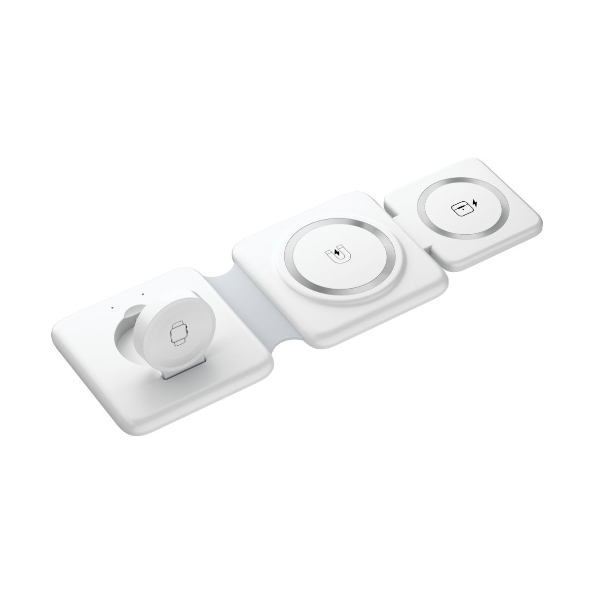 VoltMate™ 3-in-1 Foldable Wireless Charging Station | Phone • Watch • Earbuds
