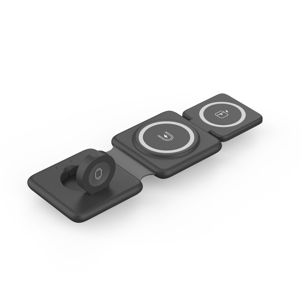 VoltMate™ 3-in-1 Foldable Wireless Charging Station | Phone • Watch • Earbuds